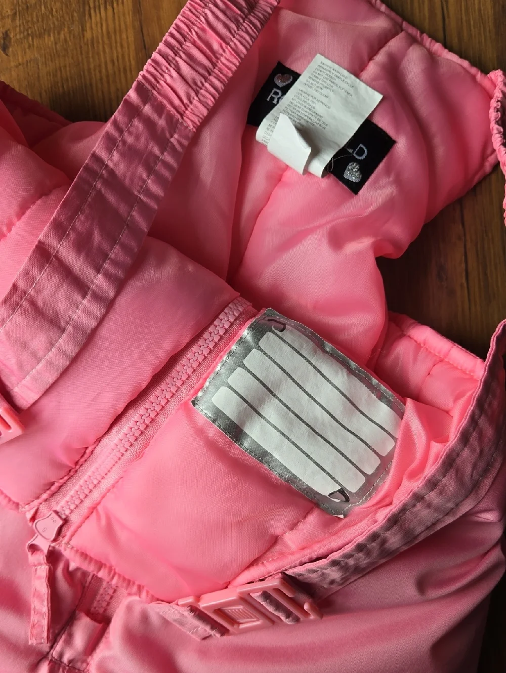 Rothschild 6X Girls' Winter Pink Snowbibs with Pastel Tie-Dye Jacket